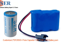 IOT उत्पाद के लिए ER26500 SPC1530 HLC1550A HPC1550 Li SOCL2 बैटरी पैक हाइब्रिड पल्स कैपेसिटर