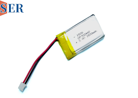 CP702440 3V 1500mah Li-MNO2 अल्ट्रा थिन बैटरी सॉफ्ट पैक लिथियम मैंगनीज बैटरी वायर कनेक्टर के साथ