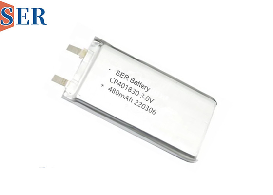 गैर रिचार्जेबल सॉफ्ट पैक ली Mno2 बैटरी CP401830 3.0V 400mah मूत्र सेंसर के लिए