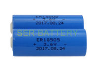 उच्च ऊर्जा ए आकार ईआर 18505 बैटरी, 3800 एमएएच 3.6 वोल्ट लिथियम बैटरी 10 साल शेल्फ लाइफ