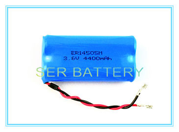 अनुकूलित ली SOCL2 बैटरी 4400mAh 3.6V / 7.2V AA आकार ER14505M-2P 1S2P CE अनुमोदन