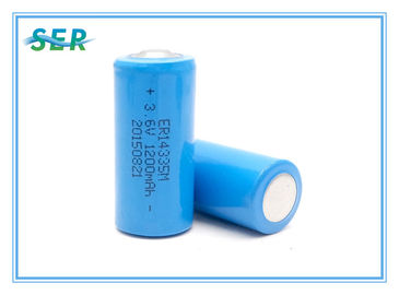 जल ताप मीटर के लिए सर्पिल प्रकार 3.6V 1200mAh लिथियम प्राथमिक बैटरी 2/3AA आकार ER14335M