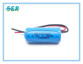 जल ताप मीटर के लिए सर्पिल प्रकार 3.6V 1200mAh लिथियम प्राथमिक बैटरी 2/3AA आकार ER14335M