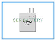 पहनने योग्य विद्युत उपकरण के लिए प्राथमिक फ्लैट अल्ट्रा पतली बैटरी CP503742 3 वोल्ट