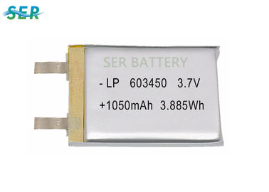पीसीबी / वायर के साथ लॉन्ग साइकिल लाइफ रिचार्जेबल लिथियम पॉलिमर 603450 3.7V 3300mah