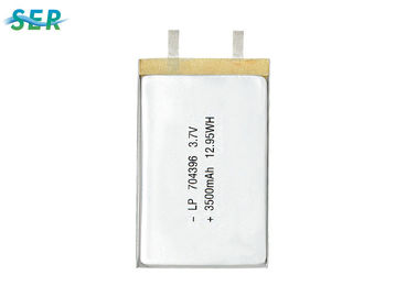 704396 3500mAh 3.7V लाइपो बैटरी सेल, डेटा संग्राहकों के लिए लिथियम पॉलिमर पावर पैक