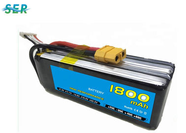 1500mah 14.8v 70c RC कार बैटरी पैक , RC हवाई जहाज की बैटरी 800 साइकिल जीवन