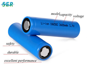 लैंप / लालटेन के लिए हाई ड्रेन बैटरी रिचार्जेबल लिथियम आयन 18650 3.7V 2600mah;