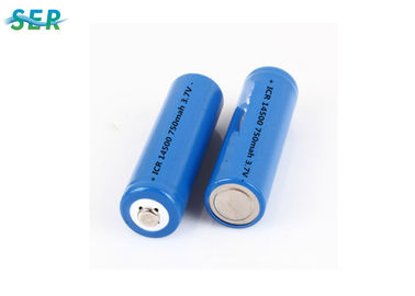 750mAh 3.7 वोल्ट लिथियम आयन बैटरी 14500 पॉइंटेड ली - इलेक्ट्रिक टॉय के लिए आयन सेल