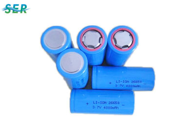 टॉर्च / इलेक्ट्रिक मशाल के लिए टिकाऊ लिथियम आयन बैटरी 26650 3.7V 4000mah