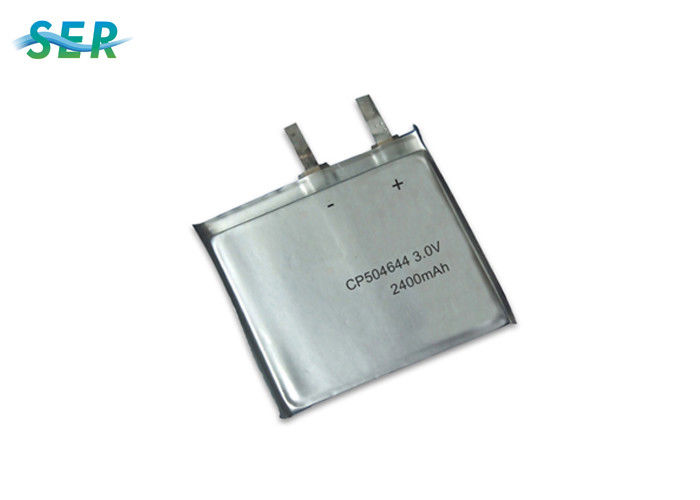प्राइमरी लिथियम अल्ट्रा थिन बैटरी CP504644 3.0 वोल्टेज 2400mAh RFID एप्लीकेशन: