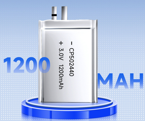 RFID GPS के लिए CP502440 3.0V 1200mAh अल्ट्रा थिन बैटरी Li-MnO2 पाउच सेल को अनुकूलित करें
