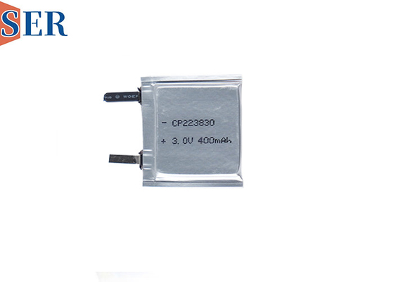 कस्टम गैर रिचार्जेबल पॉच सेल LiMnO2 बैटरी CP223830 3.0V 400mAh पहनने योग्य डिवाइस के लिए
