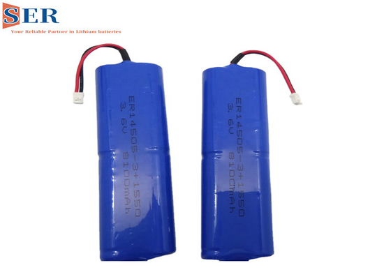 JST कनेक्टर SPC1550 कैपेसिटर के साथ ER14505-3P 3.6V 8100mAh Li SOCL2 बैटरी