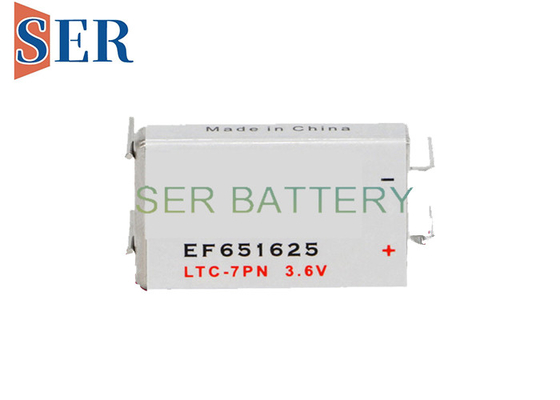 EF651625 3.6Volt LISOCL2 प्रिज्मीय बैटरी LTC-3PN पिन टर्मिनलों के साथ