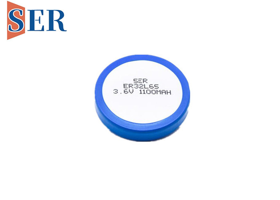 ER32L65 3.6V 1/10D बटन सेल बैटरी बकल टाइप 1000mAh